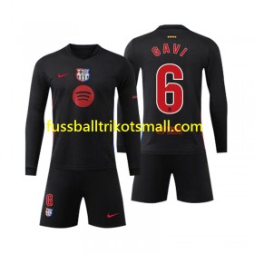 Fußballtrikots FC Barcelona Gavi 6 Kinder 2024-2025 Langarm Auswärts-trikot kaufen